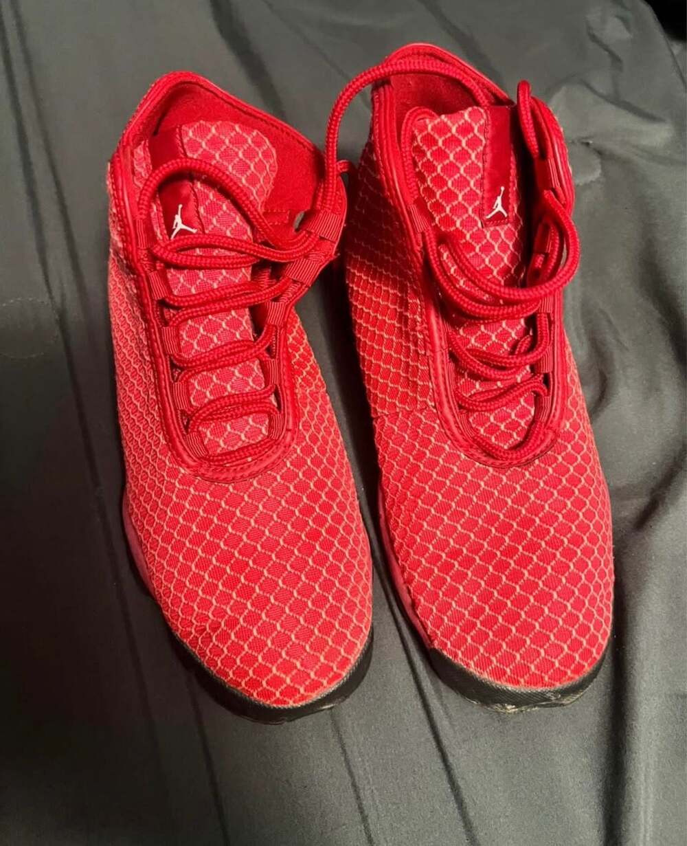 Jordan Red Mesh High-Top Sneakers